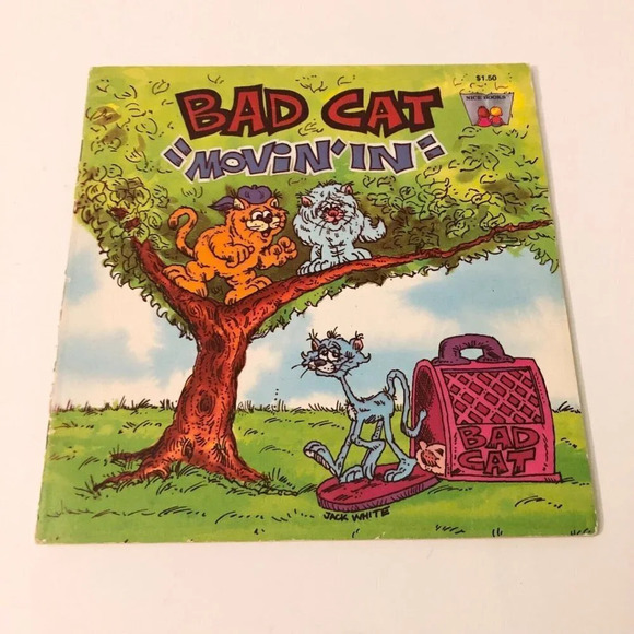 Vtg 1983 Bad  Cat Movin In Book David Vincent Jack White - Picture 15 of 15